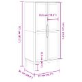 vidaXL Šatník FLORO biely 77x53x171 cm borovicový masív