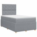 vidaXL Posteľ boxspring s matracom Svetlosivá 120 x 190 cm Látka