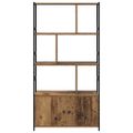 vidaXL Regál na knihy 80 x 30 x 155,5 cm Kompozitné drevo Staré drevo