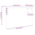 vidaXL Taburetka dymový dub 70x35x45 cm spracované drevo