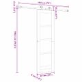 vidaXL Posuvné dvere ORKDAL 61 x 198,5 cm Prírodná