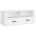 vidaXL TV skrinka biela 100x35x40 cm spracované drevo