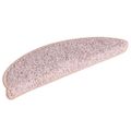 vidaXL Schodové rohože 30 ks 56x17x3 cm svetloružové, polkruhové
