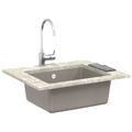 vidaXL Drez 80% Kvárc a 20% Živica 530 x 460 mm Sivá