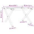 vidaXL Nohy konferenčného stolíka X-rám 60x40x38 cm oceľ