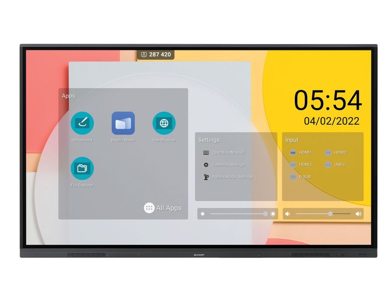 86'' LED SHARP PN-L862B,3840x2160,16/7,400cd,touch