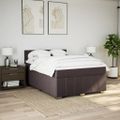 vidaXL Boxspring posteľ s matracom tmavohnedá 160x200 cm látka