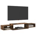 vidaXL Nástenný TV kabinet Nástenná montáž Dymový dub 140 x 28 x 21 cm