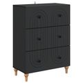 vidaXL Zásuvkový kabinet Čierna 66 x 34,5 x 90 cm Kompozitné drevo
