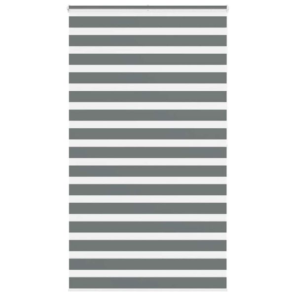 vidaXL Zebra roleta tmavošedá 135x200 cm šírka látky 130,9cm polyester