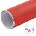 vidaXL Fólia na automobily matná červená 100x150 cm