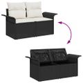 vidaXL Súprava záhradných pohoviek 9 ks 8-Počet miest Čierna a krémová