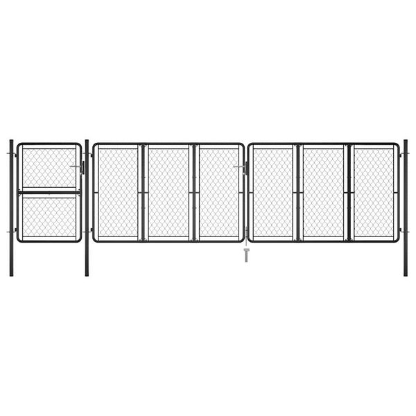 vidaXL Záhradná brána z ocele 500x125 cm antracitová