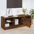 vidaXL TV skrinka dymový dub 102x35,5x36,5 cm spracované drevo