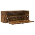 vidaXL Nástenný botník dymový dub 100x35x38 cm spracované drevo