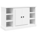 vidaXL Komoda biela 100x35,5x60 cm spracované drevo