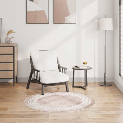 vidaXL Prateľný koberec 120 cm béžový