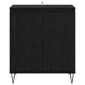 vidaXL Servírovacia skriňa Čierny dub 60 x 35 x 70 cm Kompozitné drevo