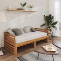 vidaXL Rozkladacia denná posteľ medovohnedá borovica 2x(90x200) cm