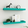 vidaXL Terasové nástenné police 2 ks modré 60x15x4 cm MDF