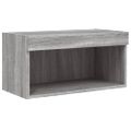 vidaXL 8-dielne TV nástenné skrinky s LED sivé sonoma kompozitné drevo