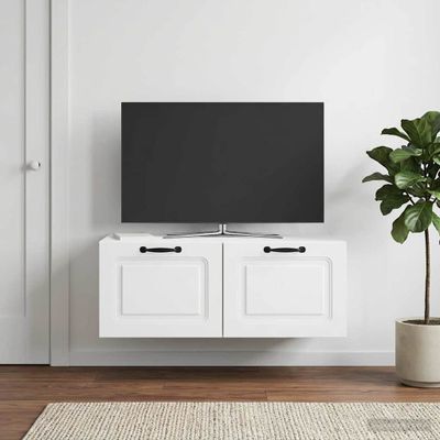vidaXL Nástenná TV skrinka Biela 78,5 x 41 x 30 cm Kompozitné drevo
