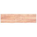 vidaXL Stolová doska bledohnedá 200x50x(2-4) cm ošetrený masívny dub