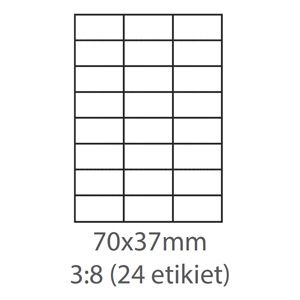 etikety samolepiace 70x37 univerzálne biele 24ks/A4 (100 listov A4/bal.)