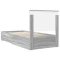 vidaXL Rám postele Sivý Sonoma 100 x 200 cm Kompozitné drevo