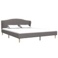 vidaXL Posteľ a matrac z pamäťovej peny bledosivá 180x200 cm látková