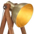vidaXL Stojanová lampa mosadzná masívne mangovníkové drevo E27