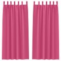 vidaXL Záclony na zatemnenie s krúžkami 2 ks Jasná ružová 260 x 140 cm