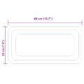 vidaXL Zrkadlo do kúpeľne s LED Priehľadná 40 x 20 cm tvrdené sklo