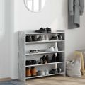 vidaXL Regál na topánky betónovosivý 80x25x81 cm spracované drevo