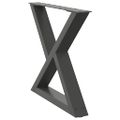 vidaXL Nohy konferenčného stolíka 2 ks antracitové 60x(42-43,3) cm oceľové