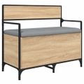 vidaXL Úložná lavička dub sonoma 85,5x42x73,5 cm kompozitné drevo