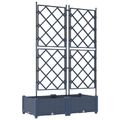 vidaXL Záhradný kvetináč 2 ks Sivá 80 x 40 x 125,5 cm PP