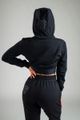 Dámska mikina Essential Cropped Hoodie Black - STRIX, veľkosť XS