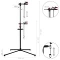 vidaXL Stojan na opravu bicykla 104x68x(110-190) cm oceľový čierny