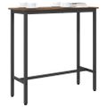 vidaXL stôl Dymová dub 100 x 40 x 100,5 cm Inžinierske drevo a oceľ