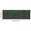 vidaXL Balkónový plôtik s listami Tmavozelená 300 x 100 cm