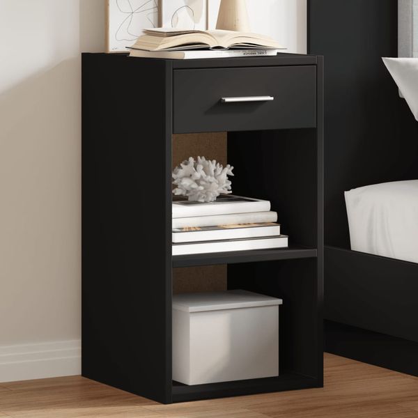 vidaXL Nočné stolíky 2 ks čierne 35x34x65 cm kompozitné drevo