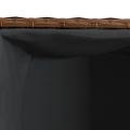 vidaXL Záhradný kvetináč s 2 nádobami hnedý 72x30x32 cm polyratan