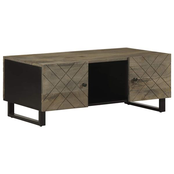 vidaXL Konferenčný stolík, čierny 100x54x40 cm, mangový masív