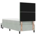vidaXL Posteľ s pružinovým rámom Svetlosivá 200 x 80 cm Zamat