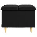 vidaXL Ottoman s Úložným Priestorom Čierny 60 x 60 x 45 cm Umelá koža
