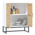 vidaXL Komoda biela 60x30x75 cm kompozitné drevo
