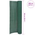 vidaXL Obojstranný záhradný plot 90x400 cm zelený