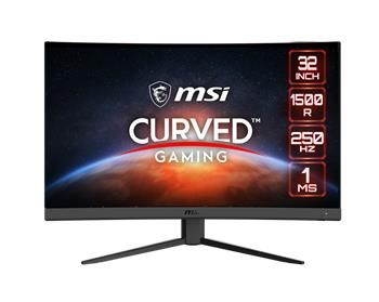 MSI Gaming monitor G32C4X, 31.5" VA zakřivený /1920 x 1080 FHD/250Hz/1ms/2xHDMI/DP Monitor, 31.5" zakrivený 1500R, Full HD, 250Hz, 1ms MPRT, VA panel, AMD FreeSync Premium, HDR Ready, 2× HDMI 2.0, DisplayPort 1.2