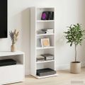 vidaXL CD Skrinka Biela 33 x 23,5 x 97,5 cm Kompozitné drevo